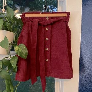 red corduroy skirt!